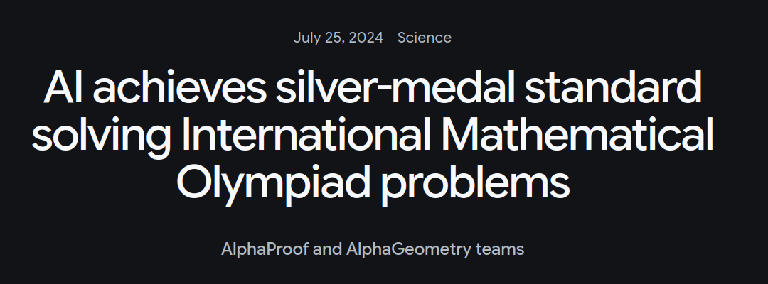 Deepmind silver medal, IMO 2024